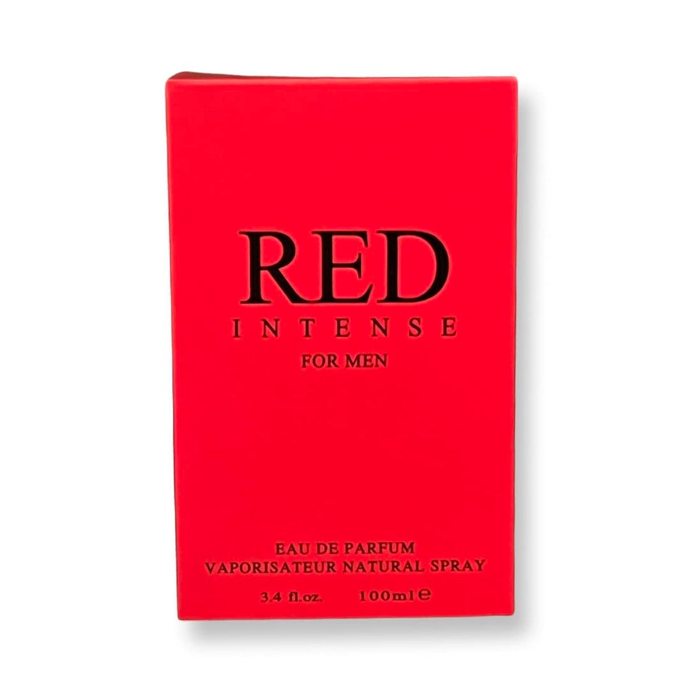United Scents Red Intense bottle back view, premium spray for easy application