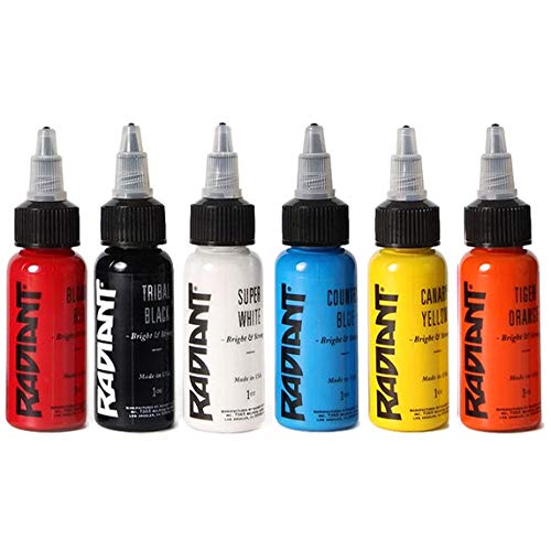 United Tattoo Supply Radiant Ink Blood Red for bold, smooth color application.