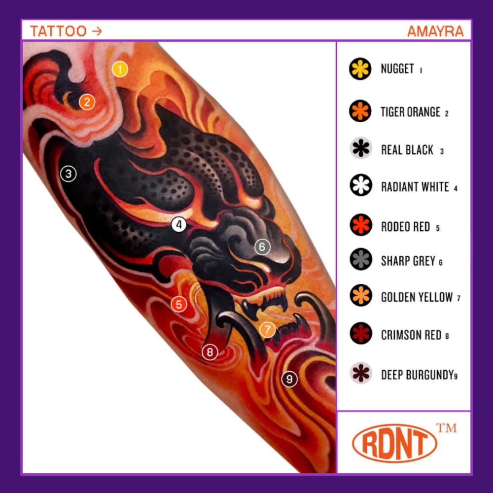 United Tattoo Supply Radiant Ink Super White for clean highlights and contrast.