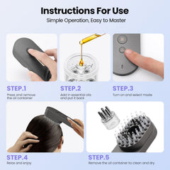 UNIWA vibration massage mode provides soothing scalp relief.