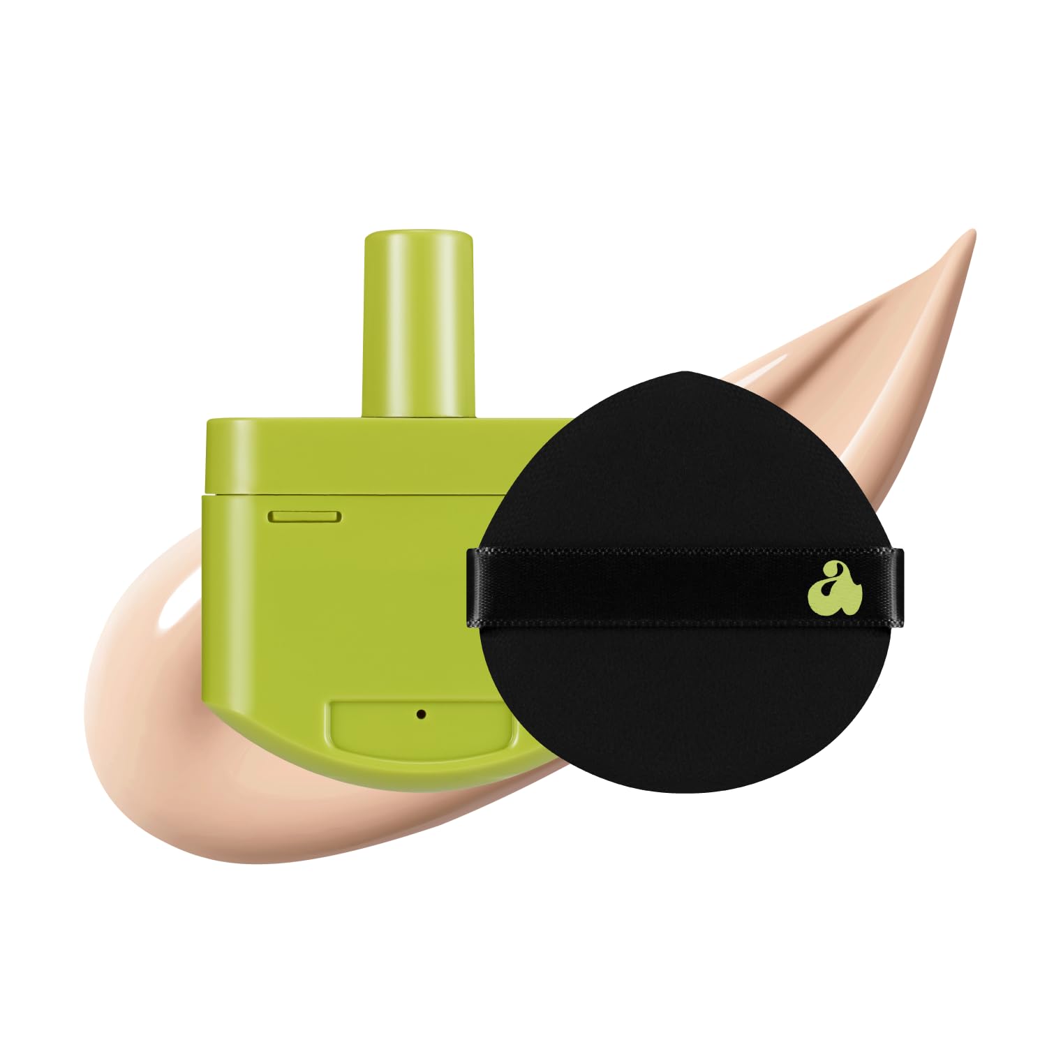 UNLEASHIA cushion refill packaging beside compact for on-the-go touch-ups