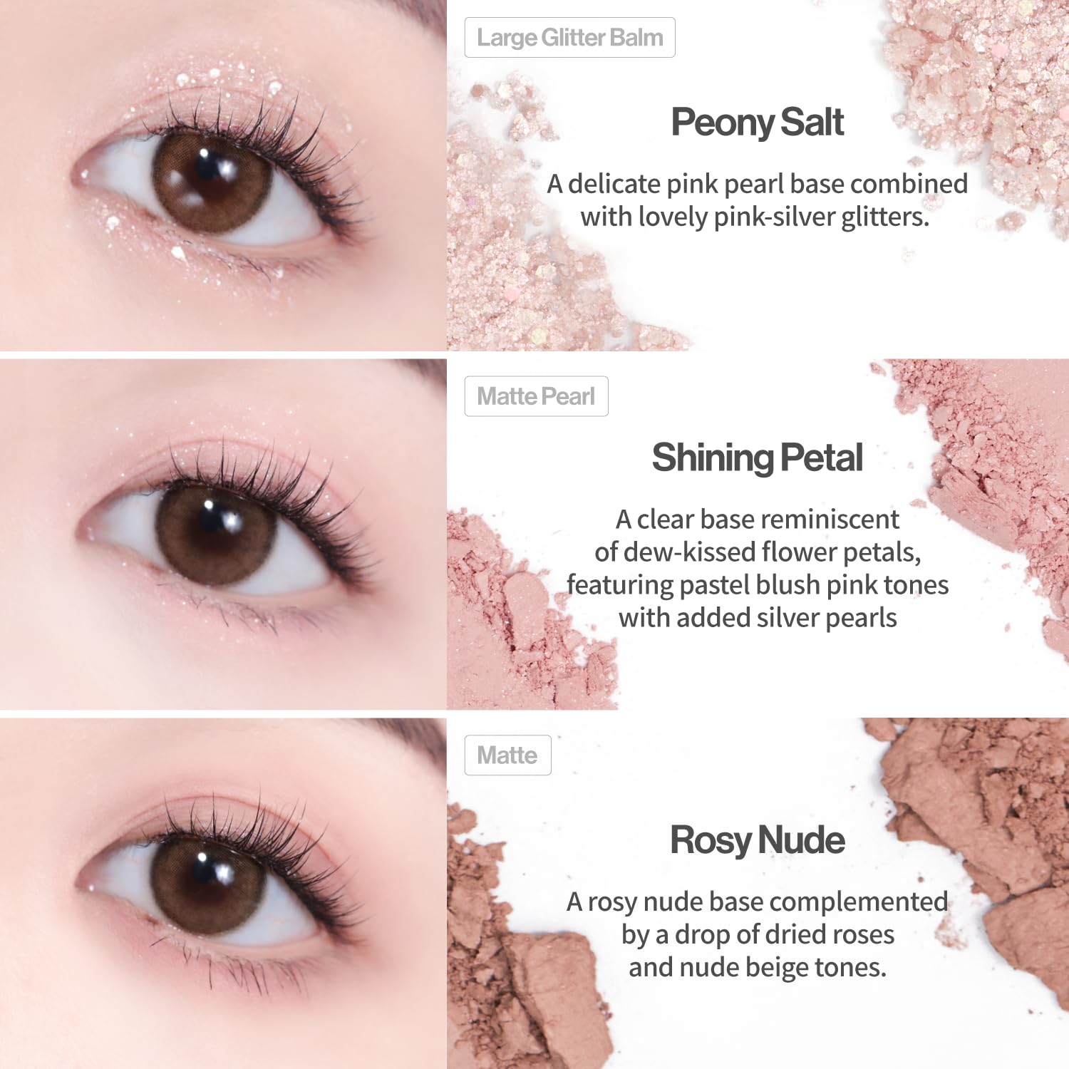 UNLEASHIA Glitterpedia glitter shades; ultra-fine texture with minimal fallout.