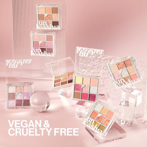 UNLEASHIA Glitterpedia No.5 Dusty Rose; compact for travel-ready artistry.