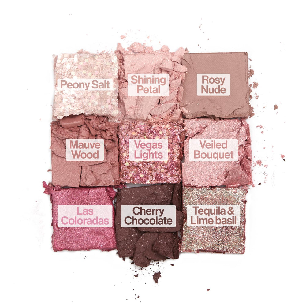 UNLEASHIA Glitterpedia shimmer shades on lid; adds radiant highlight to any look.
