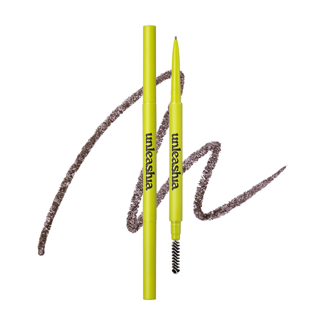 UNLEASHIA shaper-defining eyebrow pencil No.2 Kraft Brown for precise natural brows.