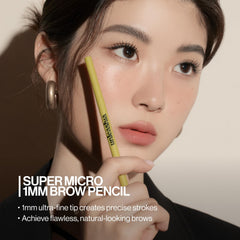 UNLEASHIA vegan cruelty-free brow pencil delivering long-lasting definition.