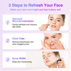 UNOISETION suction tubes remove blackheads gently during treatment.