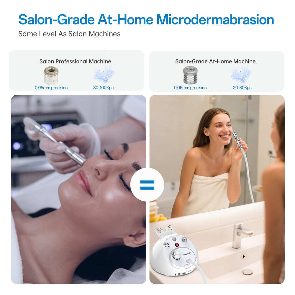 UNOISETION skin-friendly suction probes demonstrate deep-cleansing action.