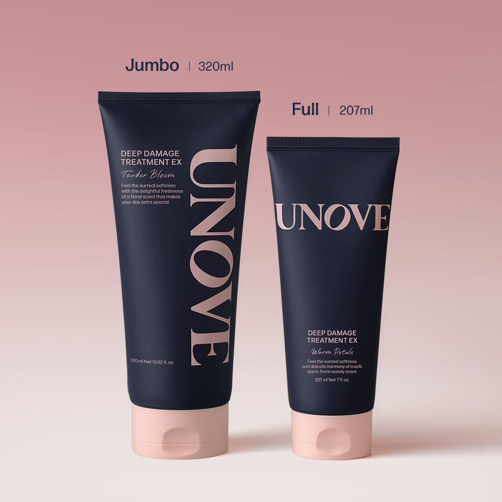 UNOVE Deep Damage Treatment Ex after-use shine and silky smoothness.