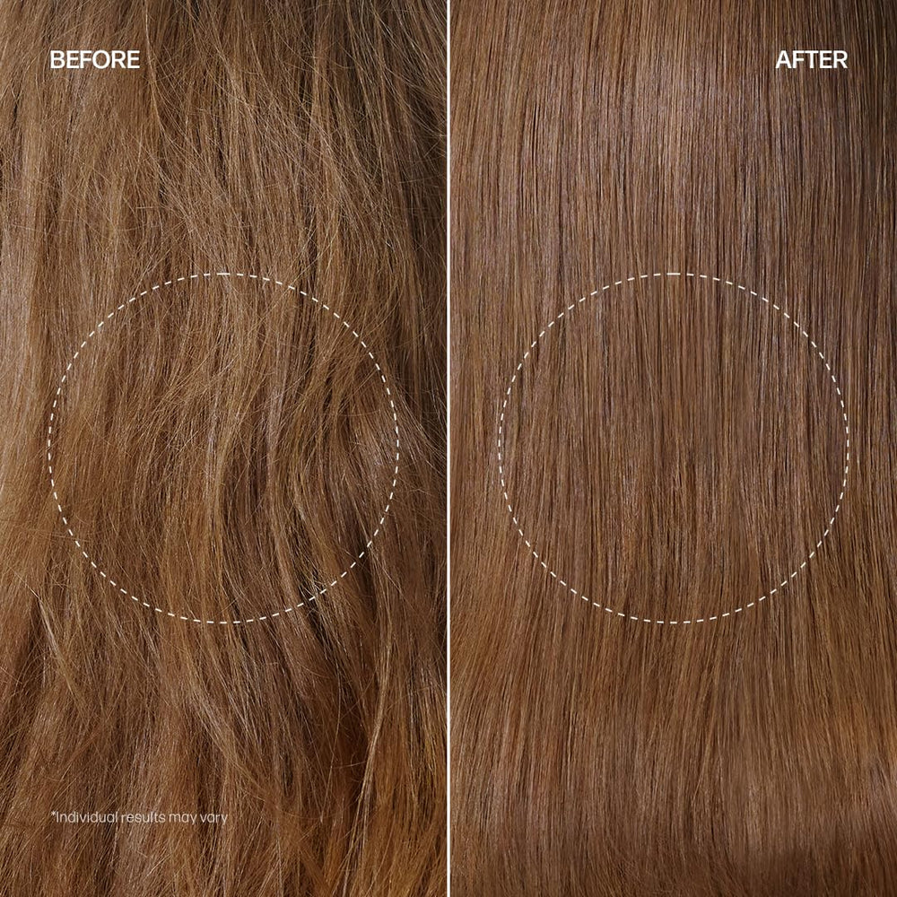 UNOVE Deep Damage Treatment Ex closeup of keratin-PF highlights strengthening action.