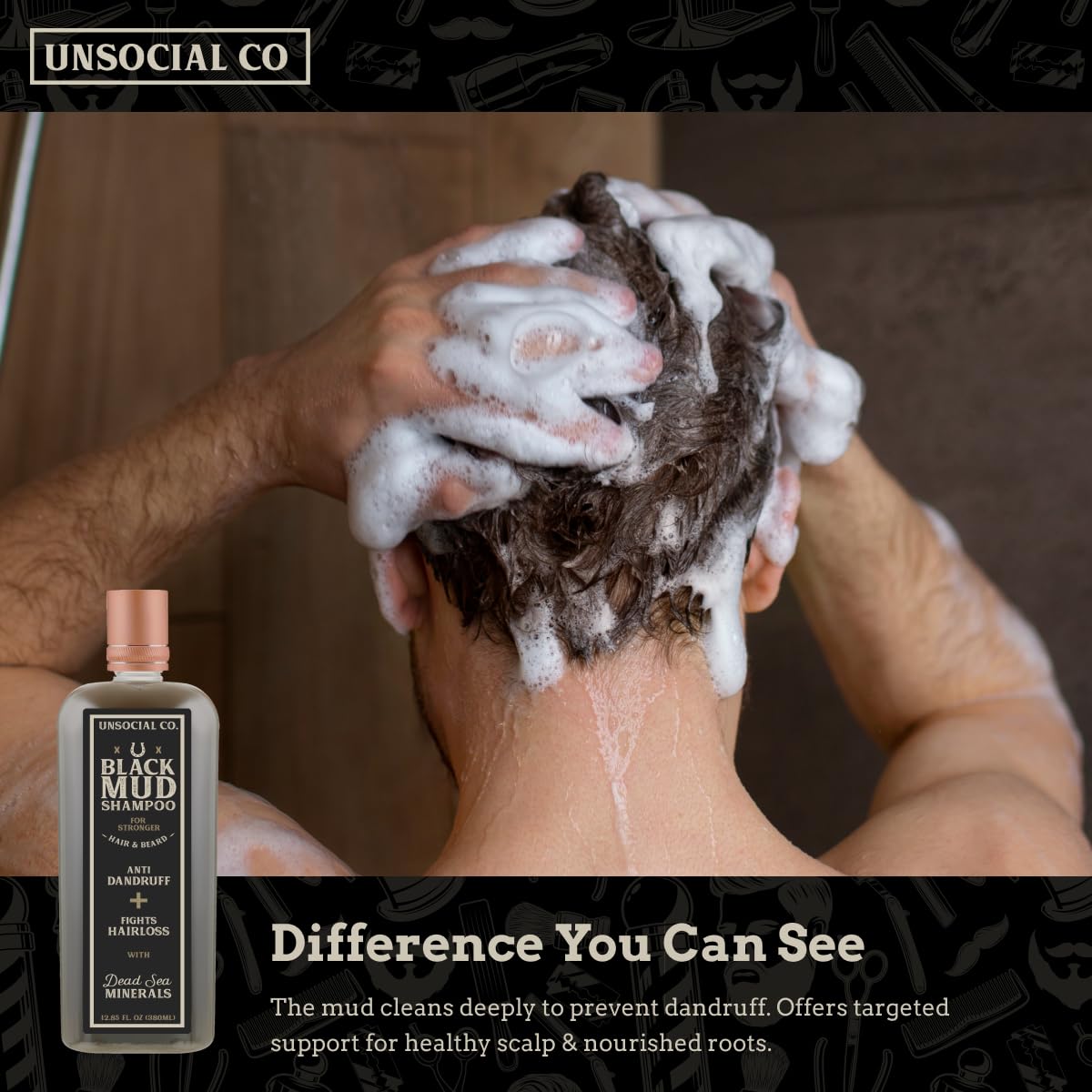 Ingredient shot highlights biotin and keratin in Unsocial Co. Shampoo