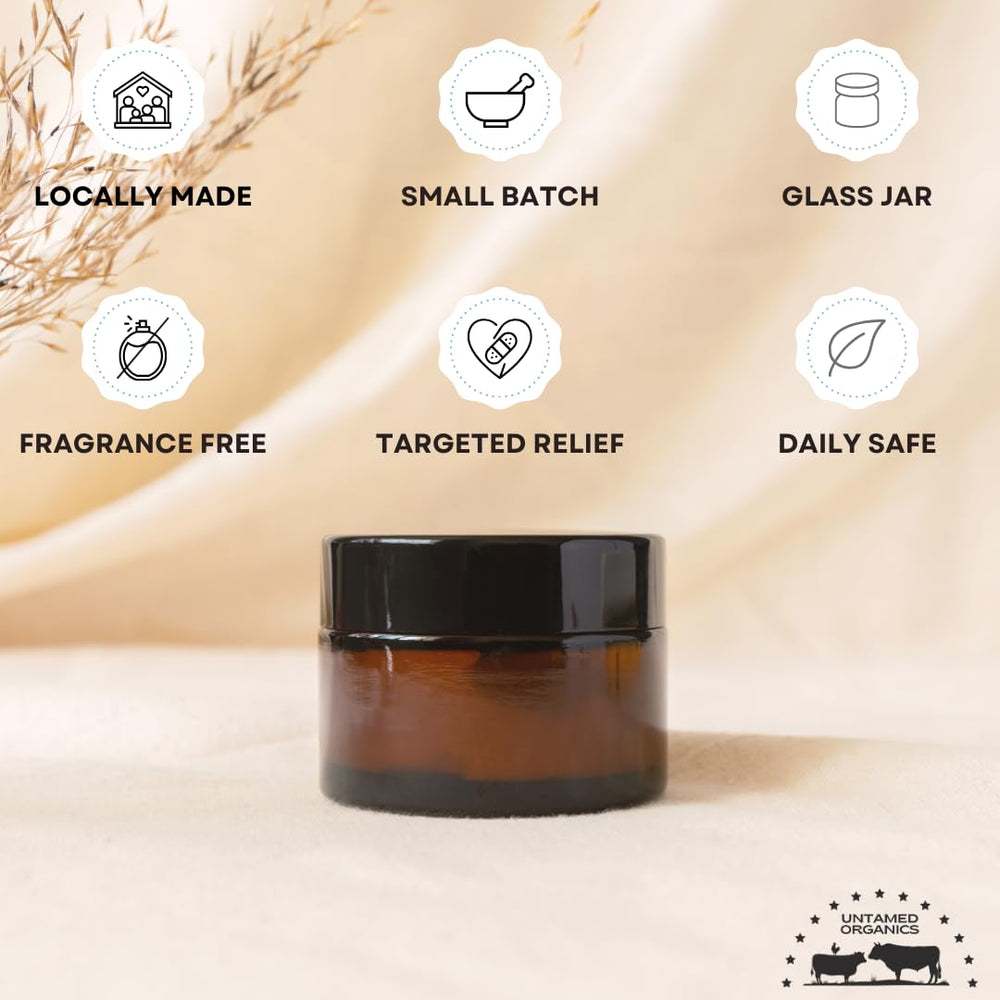 Untamed Organics lip-care balm application for daily hydration.