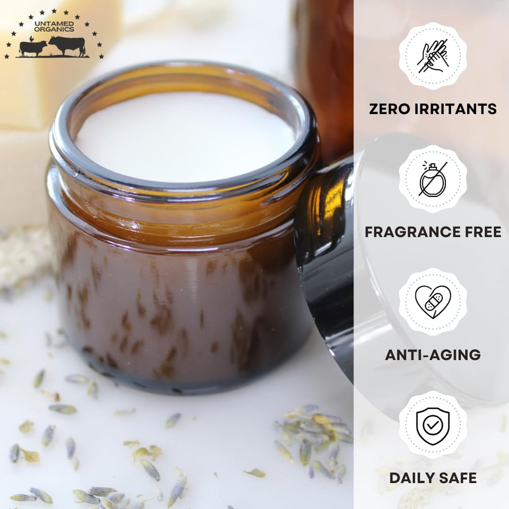 Untamed Organics small-batch California-made label signals handcrafted care.