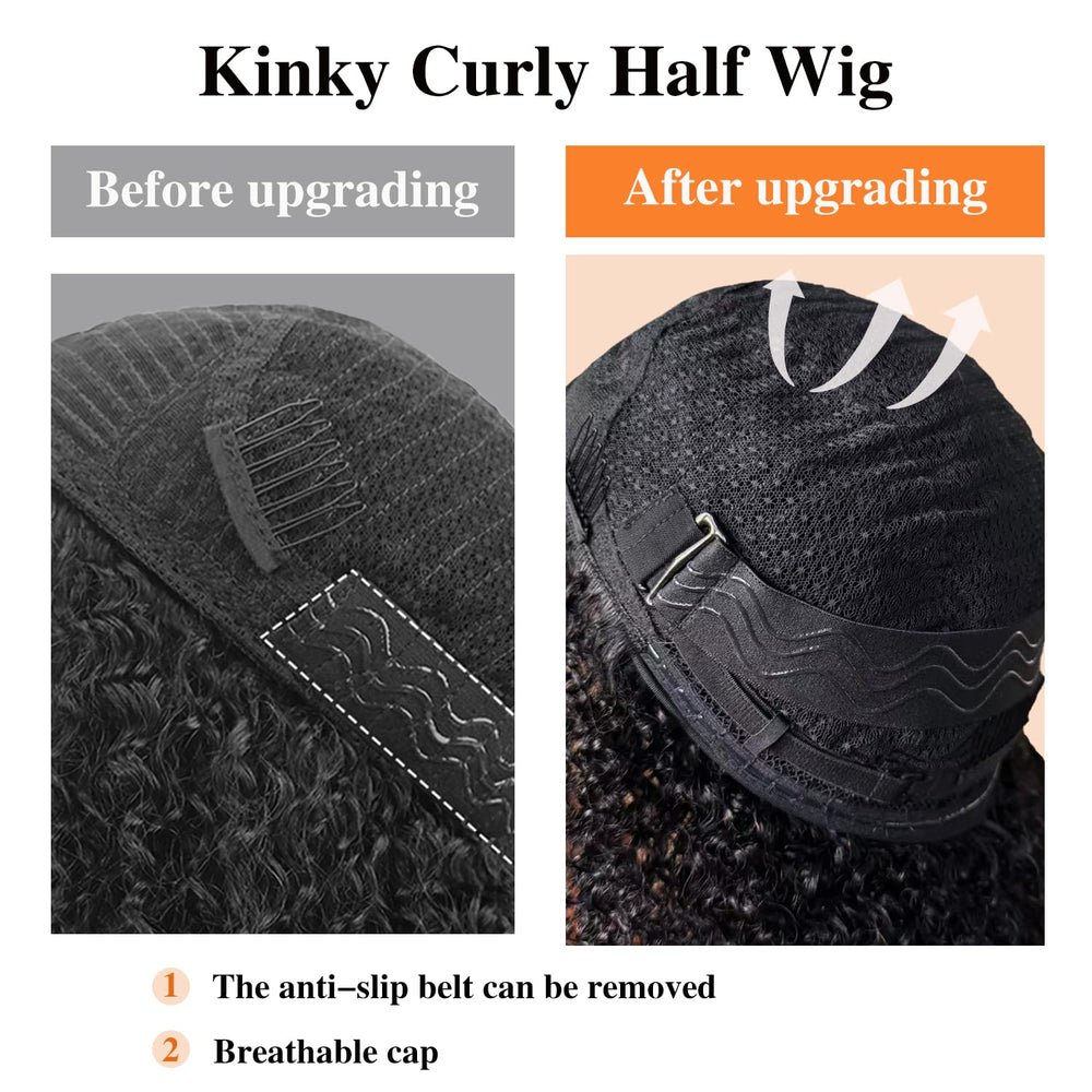 Unvizossa Half Wig quick-install flips on in seconds for busy mornings.