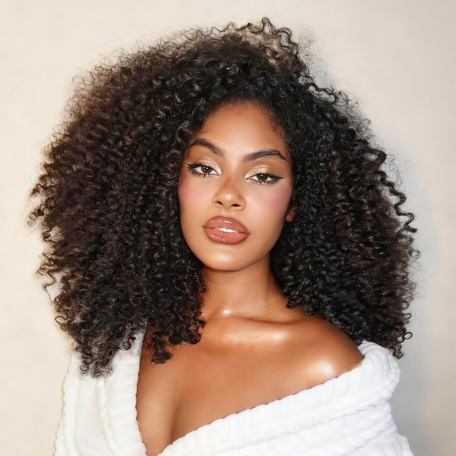 Unvizossa Half Wig with invisible hairline for a natural look and easy wear.