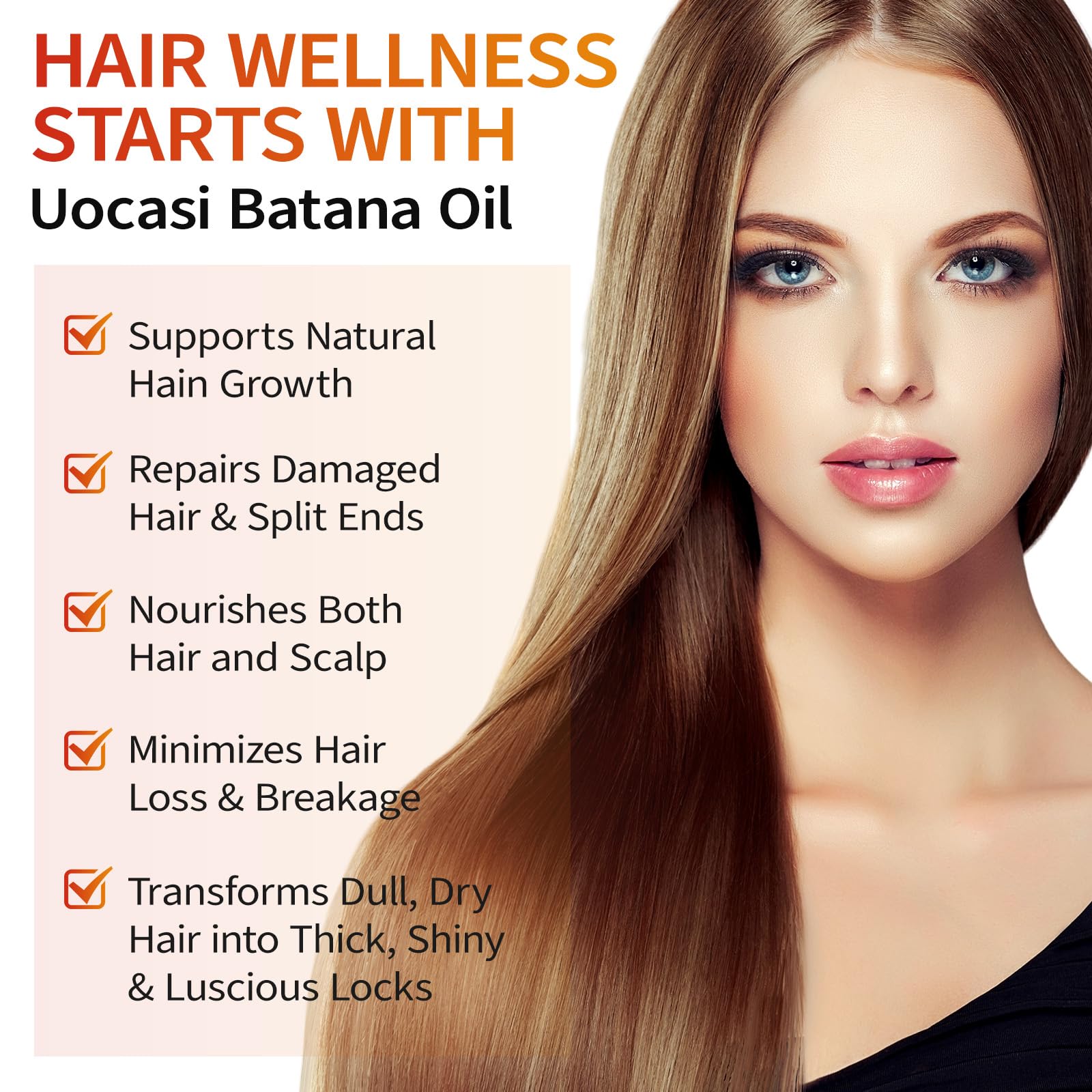 Uocasi Batana oil pour demonstrates quick absorption on dry strands.