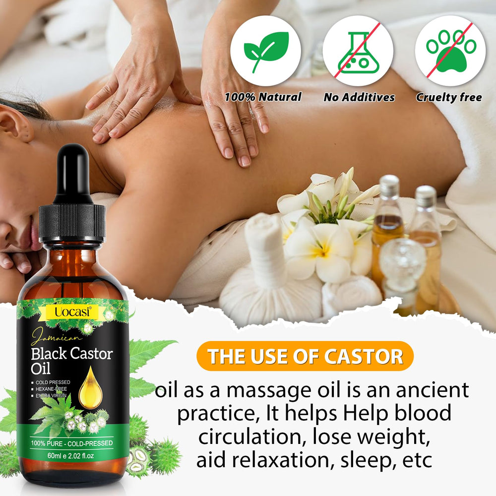 Uocasi Jamaican Black Castor Oil is cold-pressed for purity and quality.