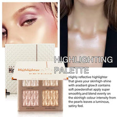 UOCK 4 color highlighter palette inner corner light opens the eye area.