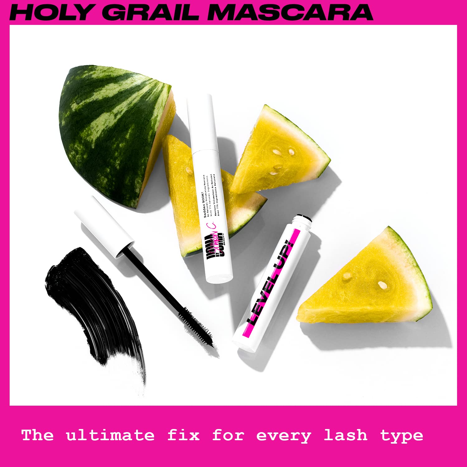 UOMA Badder Boom argan oil conditioning during mascara wear