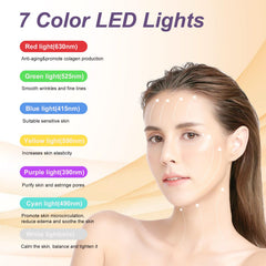 Uonkeus seven-color LED therapy lights for skin care sessions.