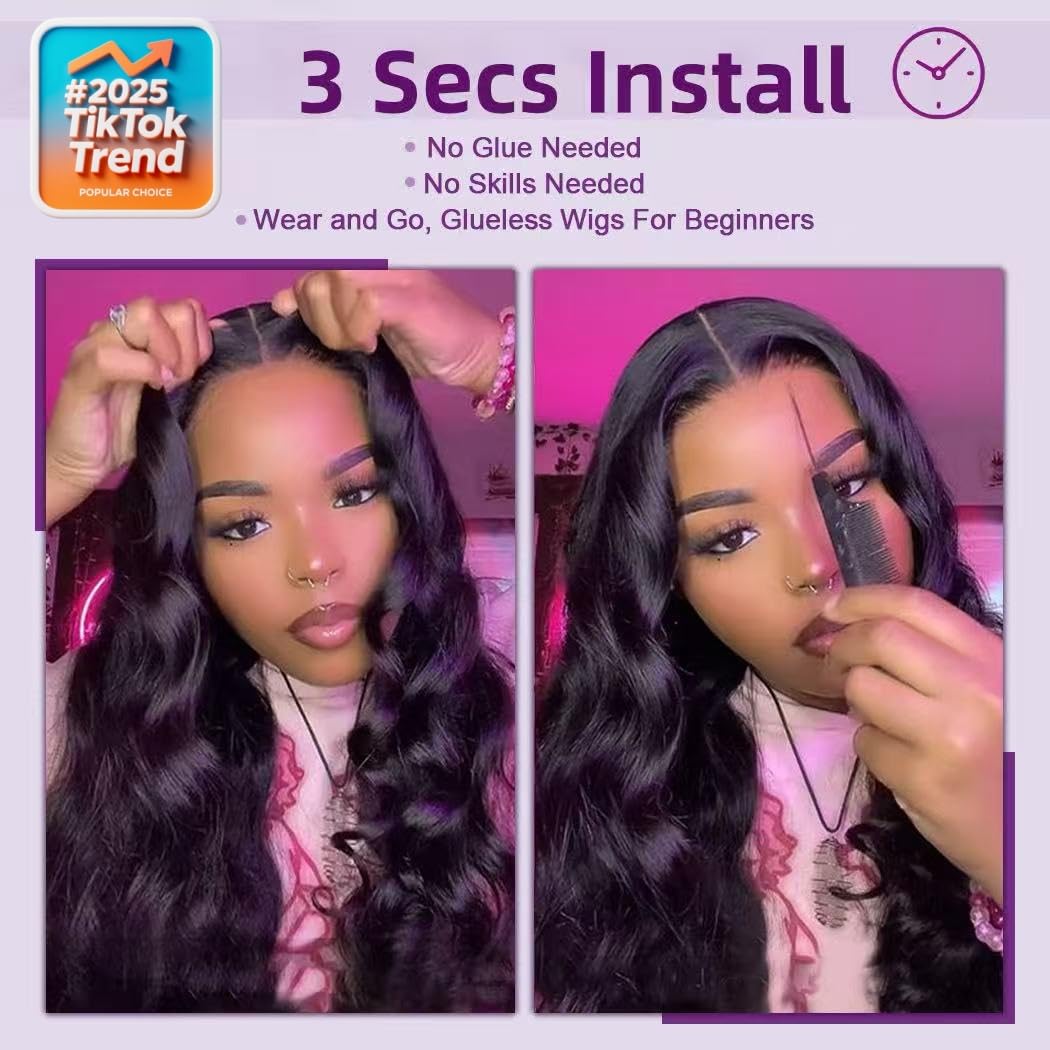 Body wave texture wig ready for styling