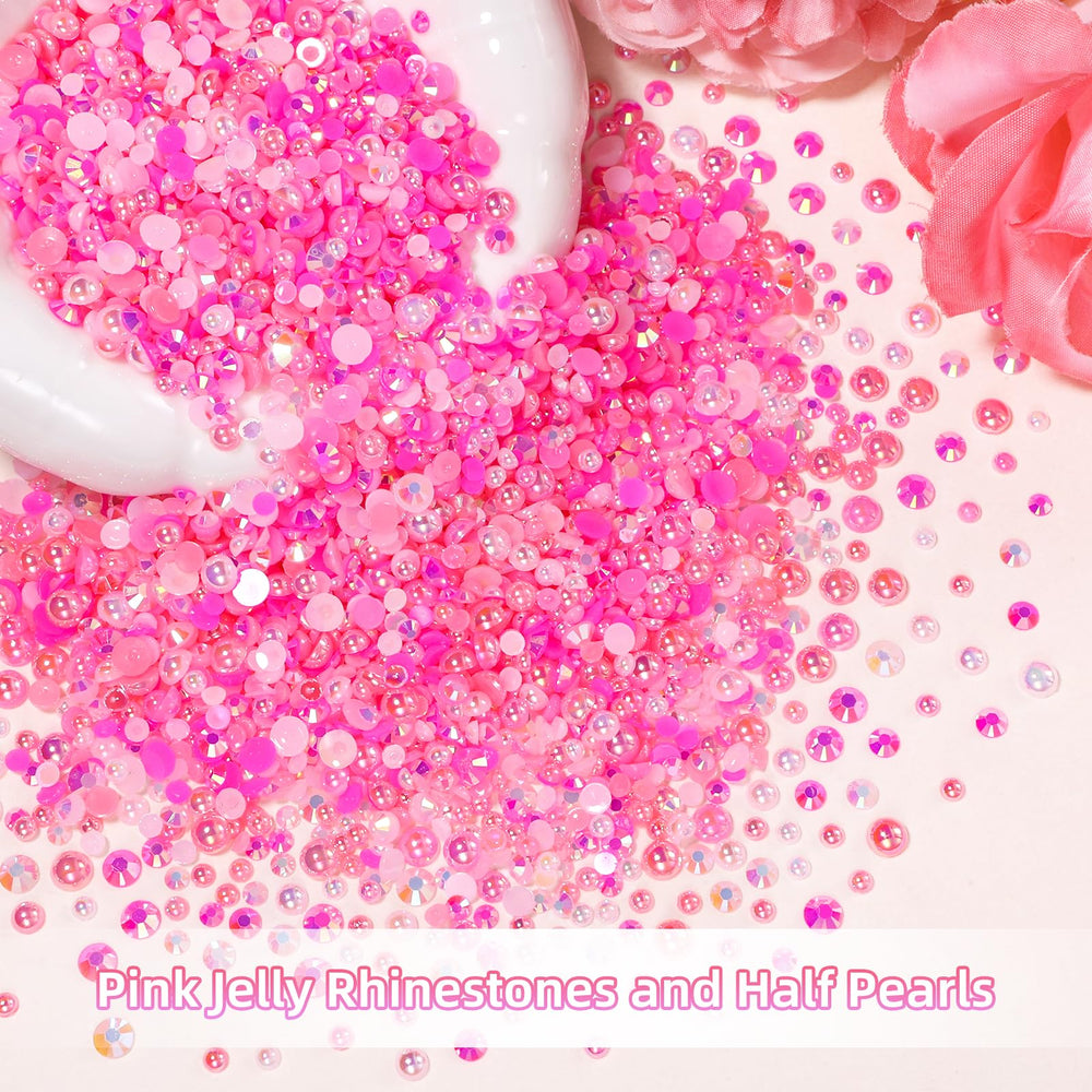 Uotey half pearls for elegant nail charms and jewelry accents.