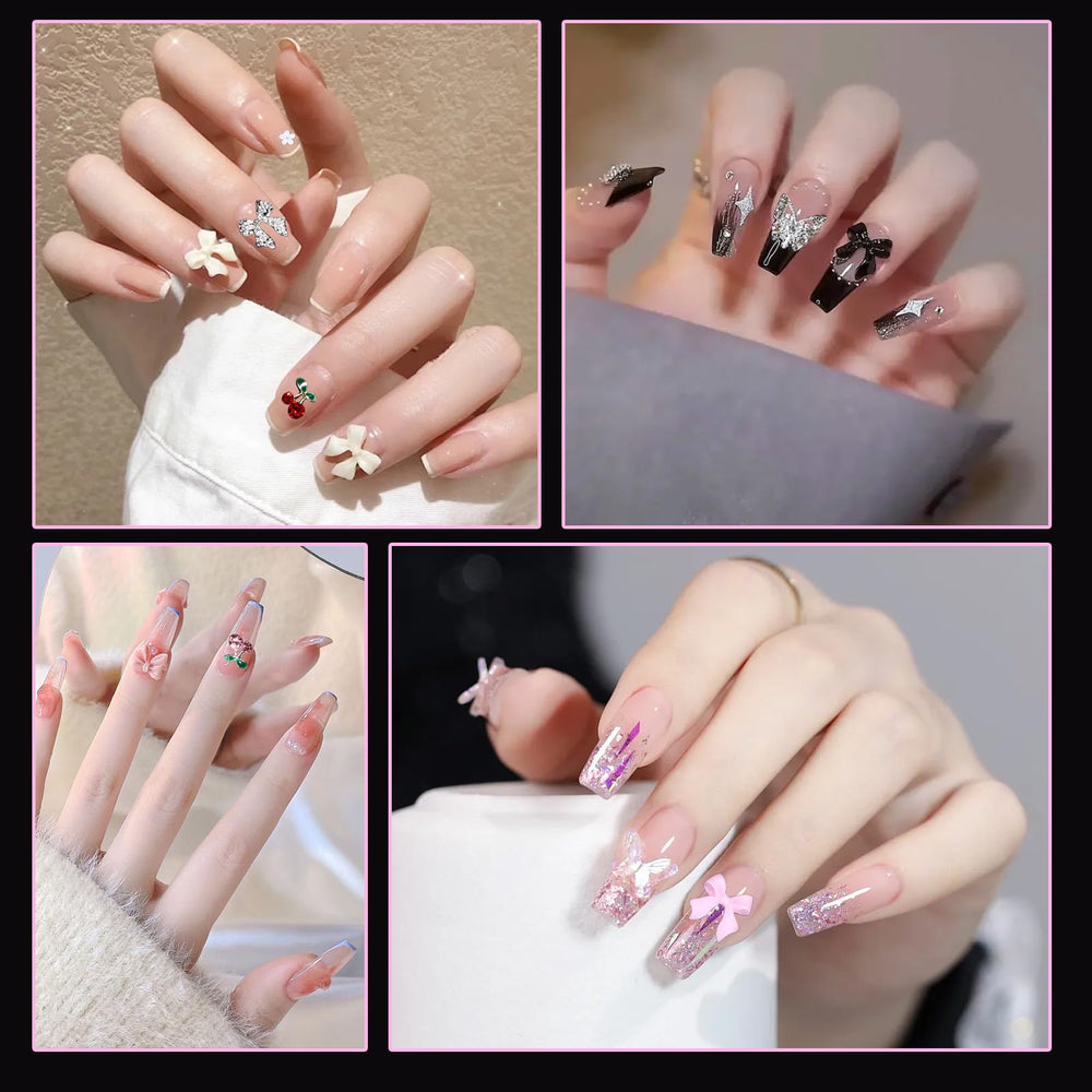 Uotey mixed-color 3D nail charms for versatile designs