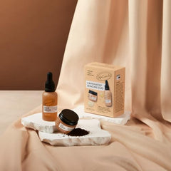 UpCircle caffeinated duo eye cream tube reduces puffiness and dark circles with caffeine.