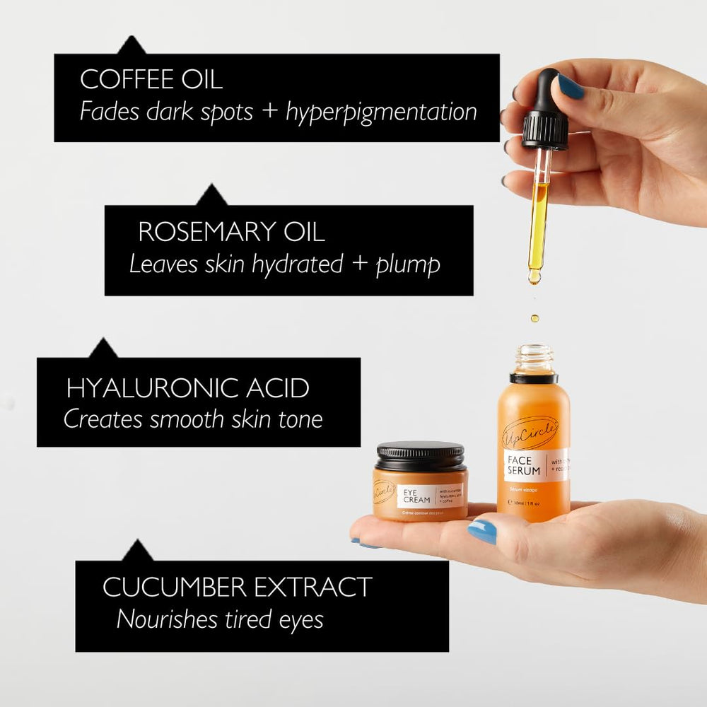 UpCircle dropper shows easy daily face oil application for hydration.