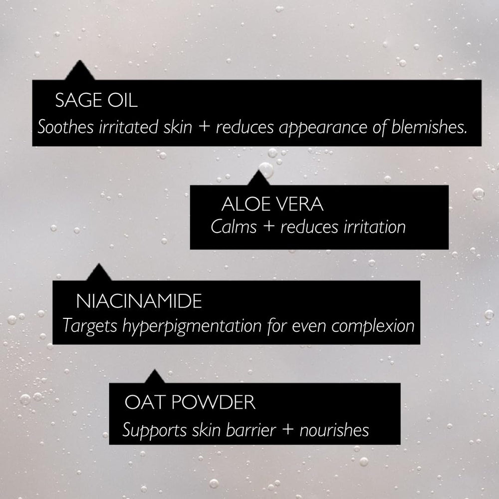 UPCIRCLE cleansing face milk bottle highlighted for gentle cleansing with oat and aloe vera