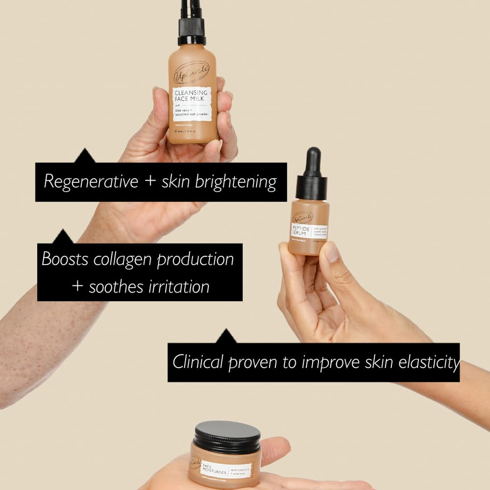 UPCIRCLE face moisturiser jar emphasizing deep hydration and fast absorption