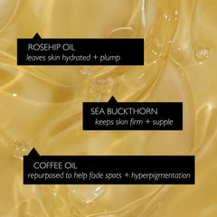 UPCIRCLE Jumbo Face Oil label packaging emphasizes vegan, cruelty-free credentials and recyclability