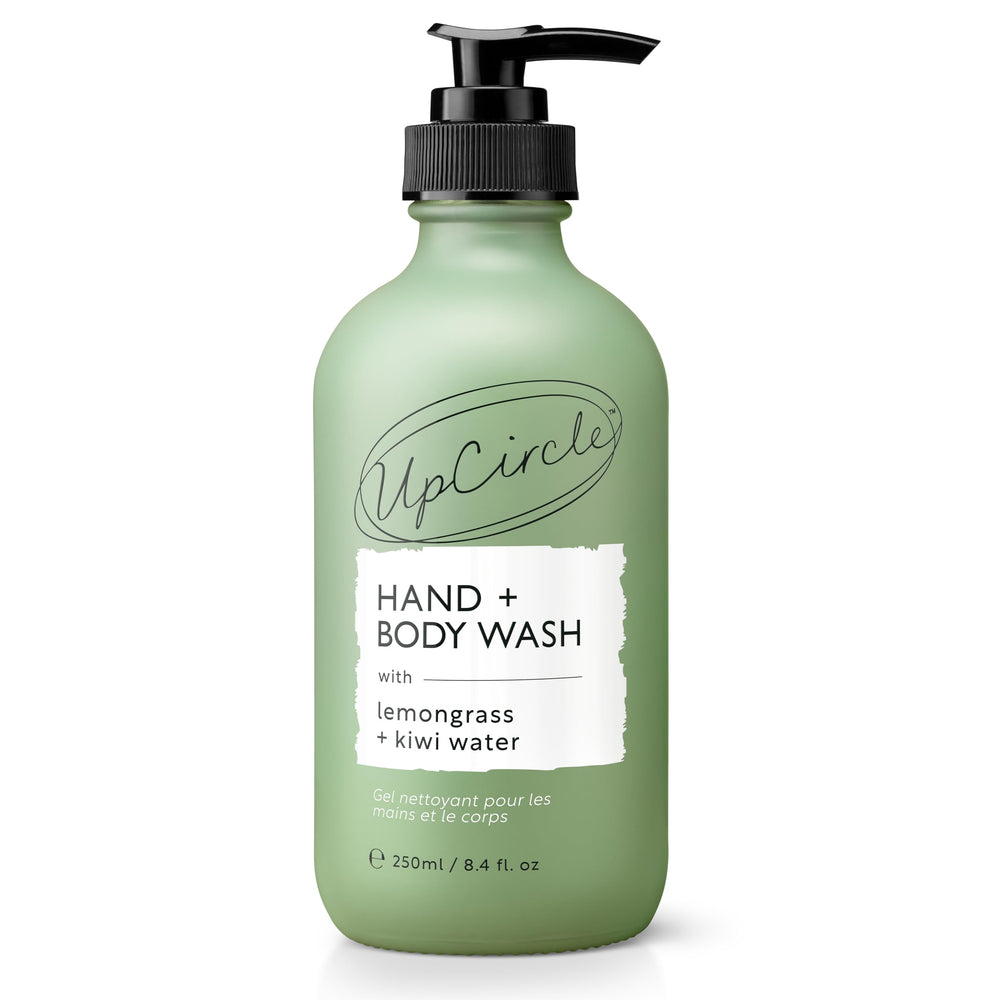 UPCIRCLE Kiwi Water Hand Wash pour shows refreshing cleansing with kiwi hydration
