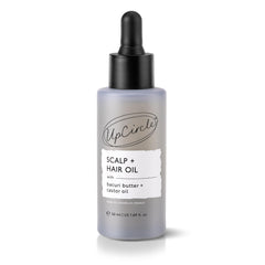 UPCIRCLE Scalp + Hair Oil bottle pump for deep nourishment and smooth manageability.