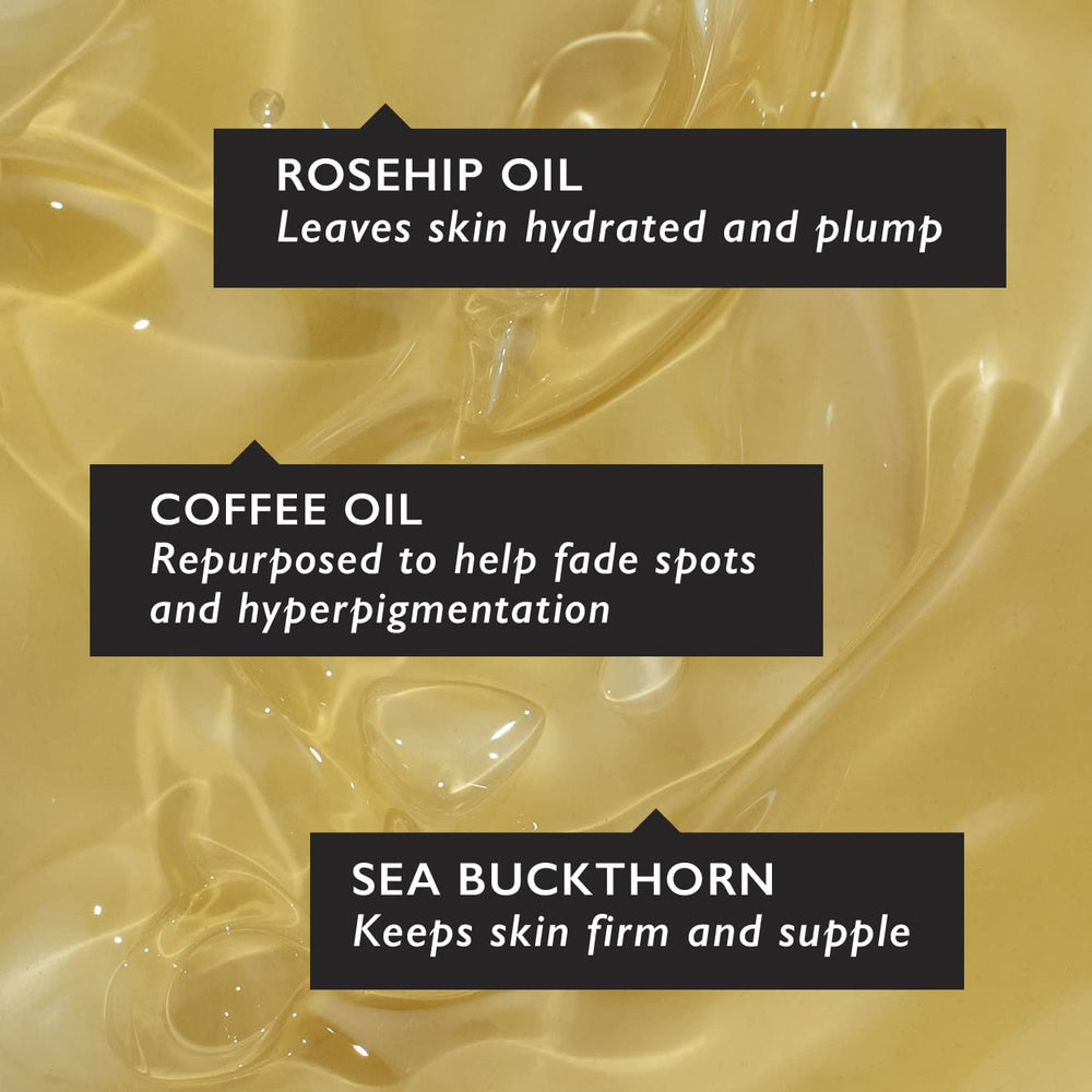 UPCIRCLE vitamin C-rich formula brightens subtly with coffee oil and antioxidants.