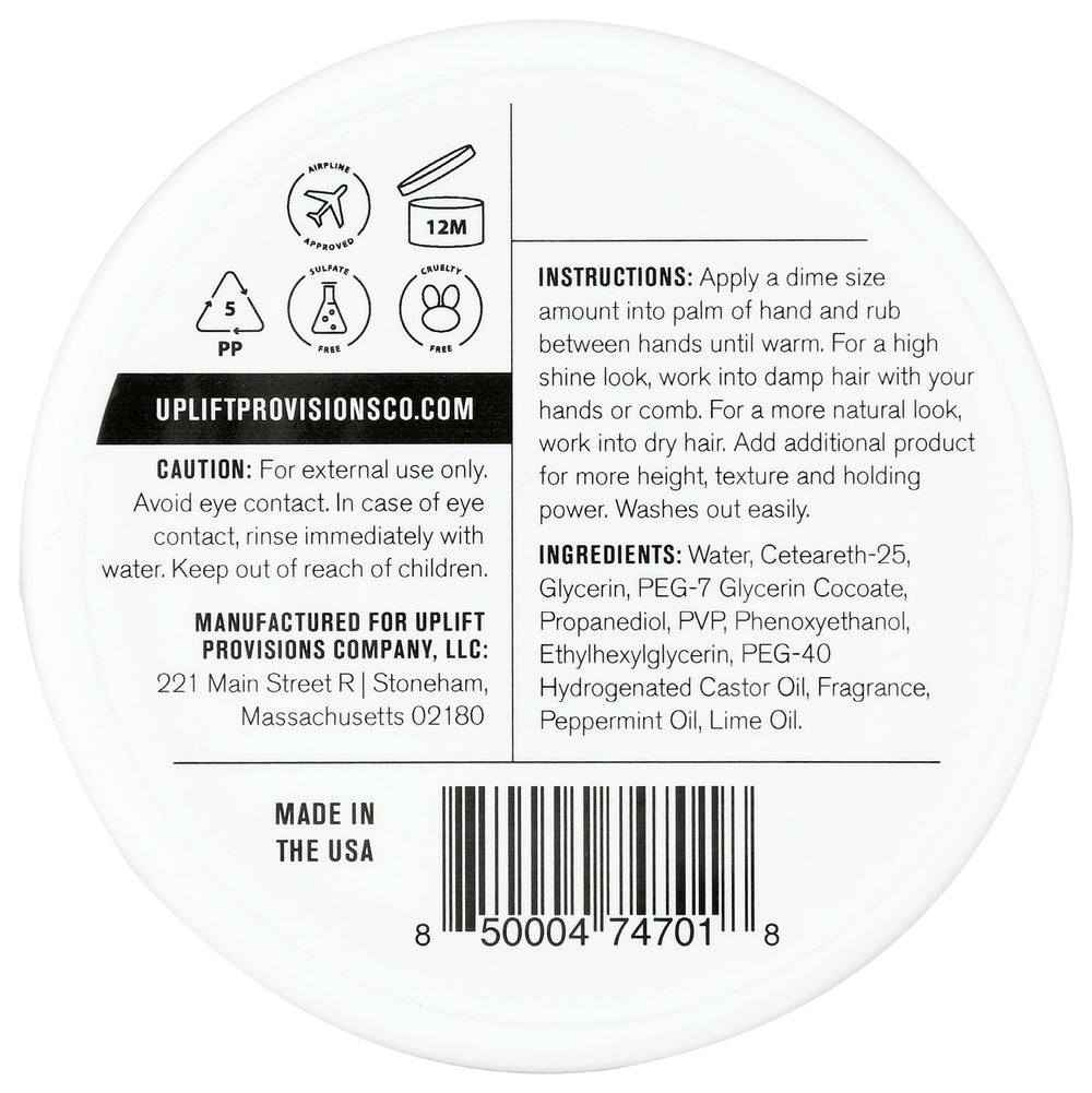 Close-up of Signature Pomade jar showing a clean, non-greasy finish