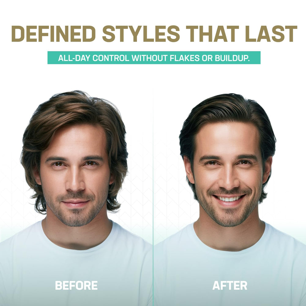 Uplift Provisions gel used for a slicked-back look with a clean finish.