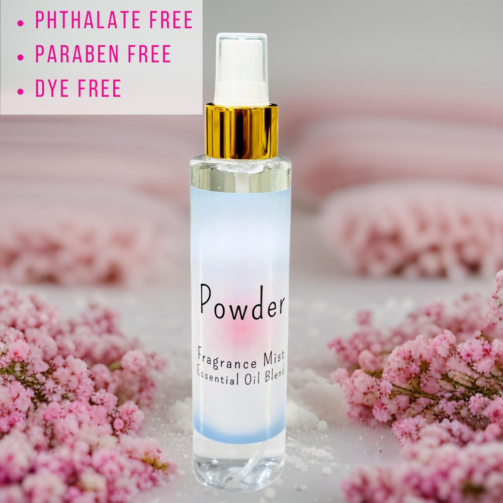 Uplift Us Marketplace Baby Powder Body Mist cap and nozzle shown for a smooth spray.