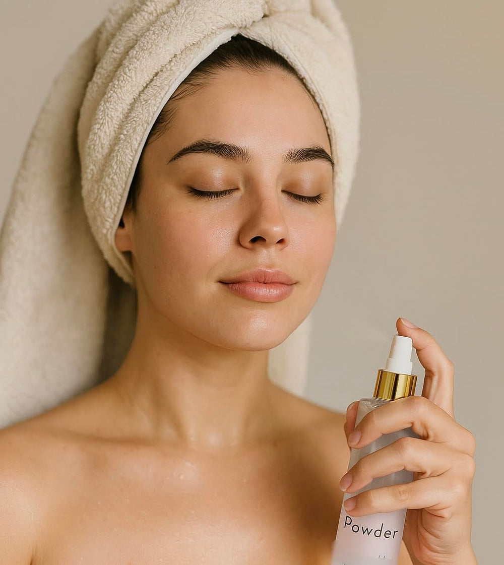 Uplift Us Marketplace Baby Powder Body Mist packaging communicates ease of use and gift-ready presentation.