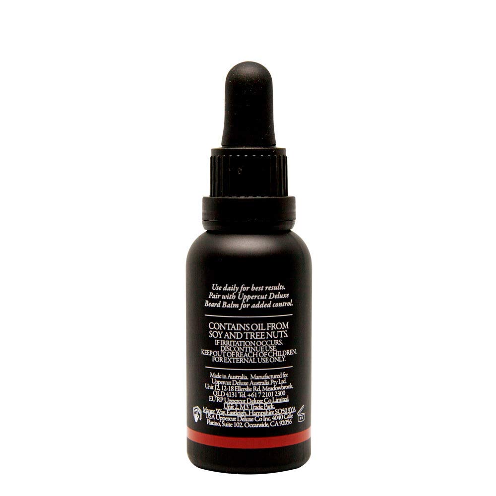 Uppercut Deluxe Beard Oil pack of 2 promoting convenient daily beard care.