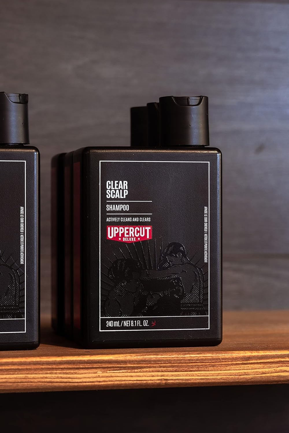 UPPERCUT DELUXE Clear Scalp Shampoo after-use hair and scalp appear refreshed