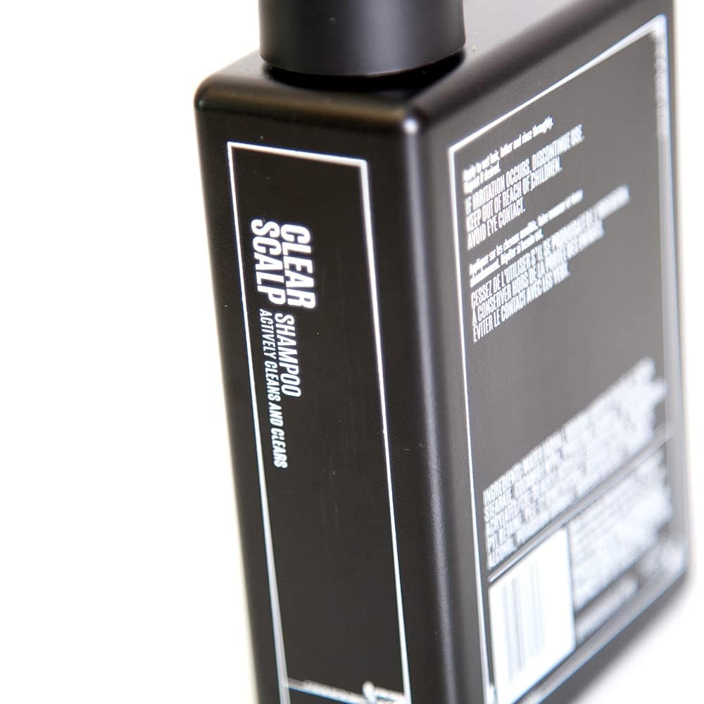 UPPERCUT DELUXE Clear Scalp Shampoo label detail emphasizes premium ingredients