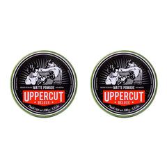 Uppercut Deluxe Matte Pomade 2-pack box for versatile home styling