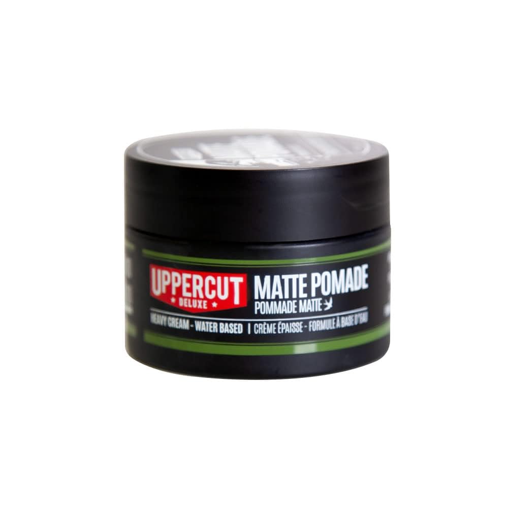 Uppercut Deluxe Matte Pomade Midi hands applying for strong grip and control