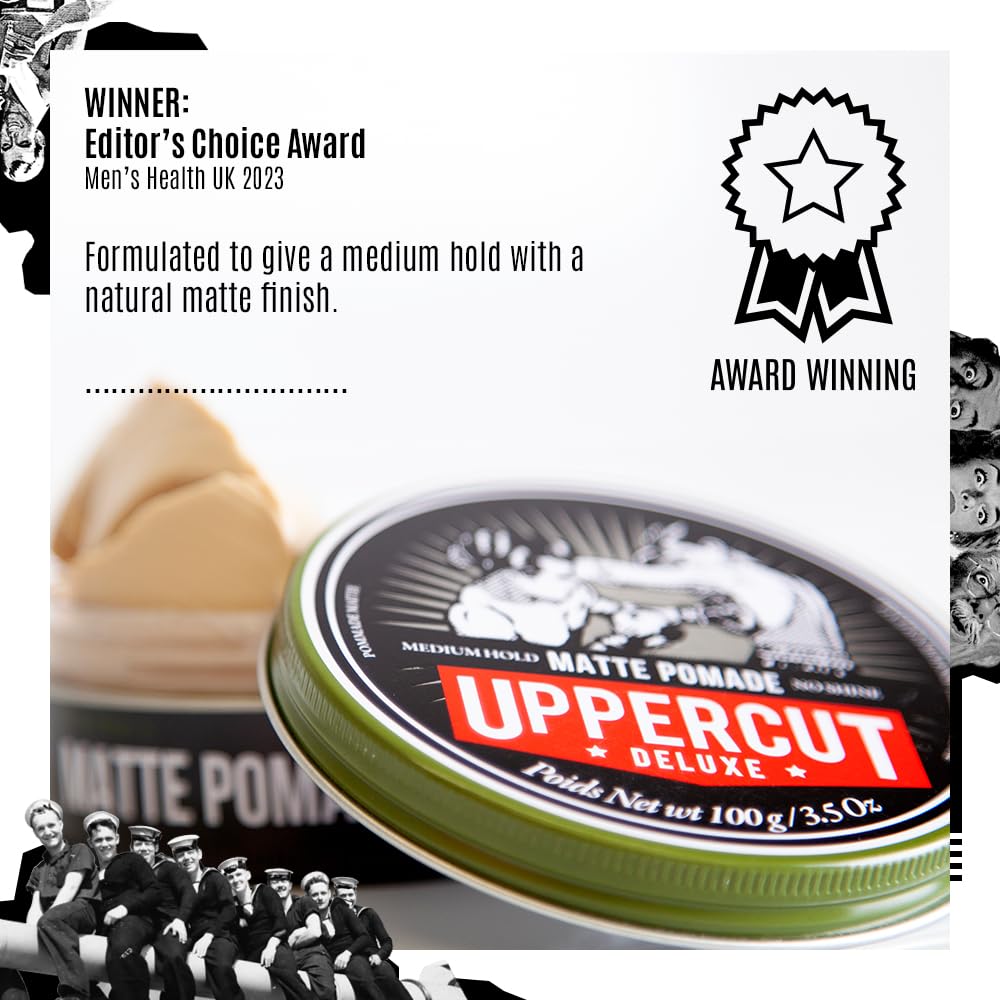 Water-based wash-out feature of Uppercut Deluxe Pomade
