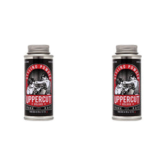 Uppercut Deluxe texture powder bottle shown for easy styling and natural matte finish.
