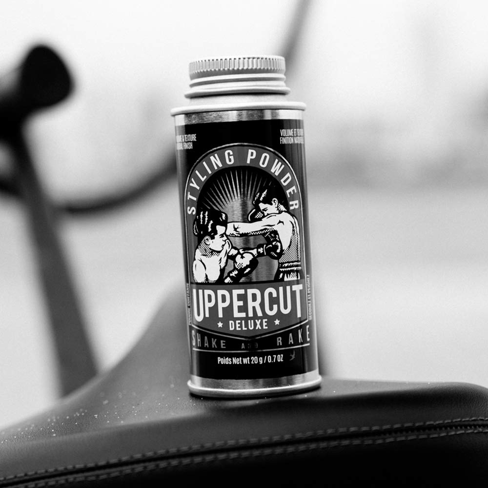 Uppercut Deluxe texture powder buildable hold demonstrated for stronger texture with more product.