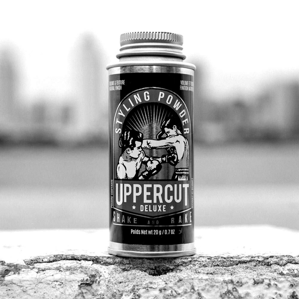 Uppercut Deluxe texture powder closeup shows powder texture for added grit and pliable styling.