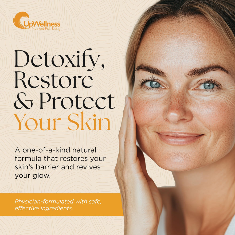 UpWellness ACV Secret Skin Moisturizer ingredients set emphasizes natural skin-supporting blend