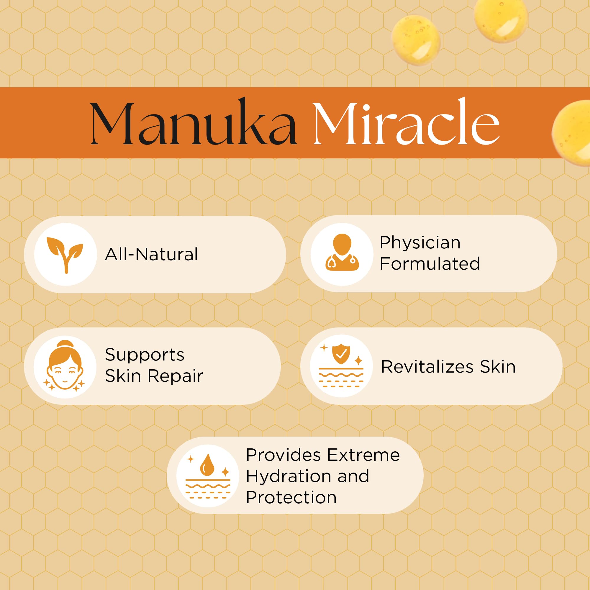 UpWellness Manuka Miracle bottle in use applying gentle lotion to skin
